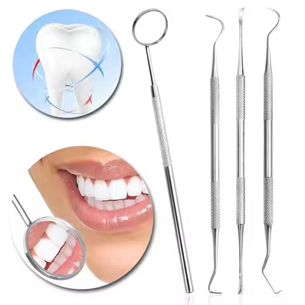 Home Improvement Guide - 4Pcs Stainless Steel Dental Oral Cleaning