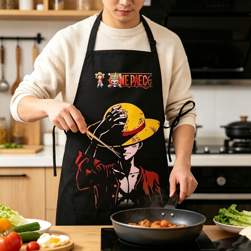 Home Improvement Furniture - One Pieces Luffy Apron Printed Cartoon