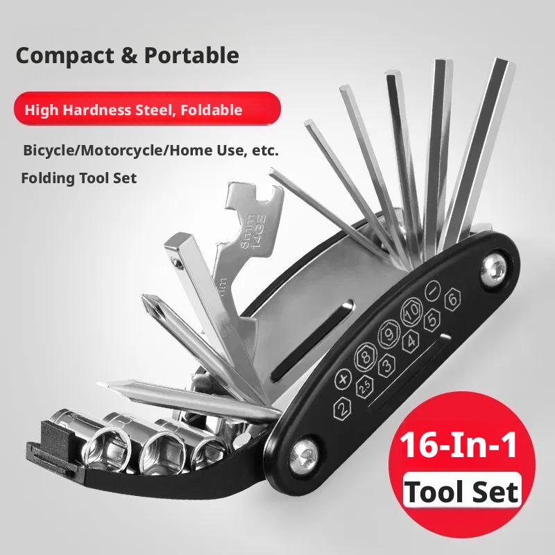 Home Improvement Guide - 16-In-1 Folding Wrench Multi Tool Set