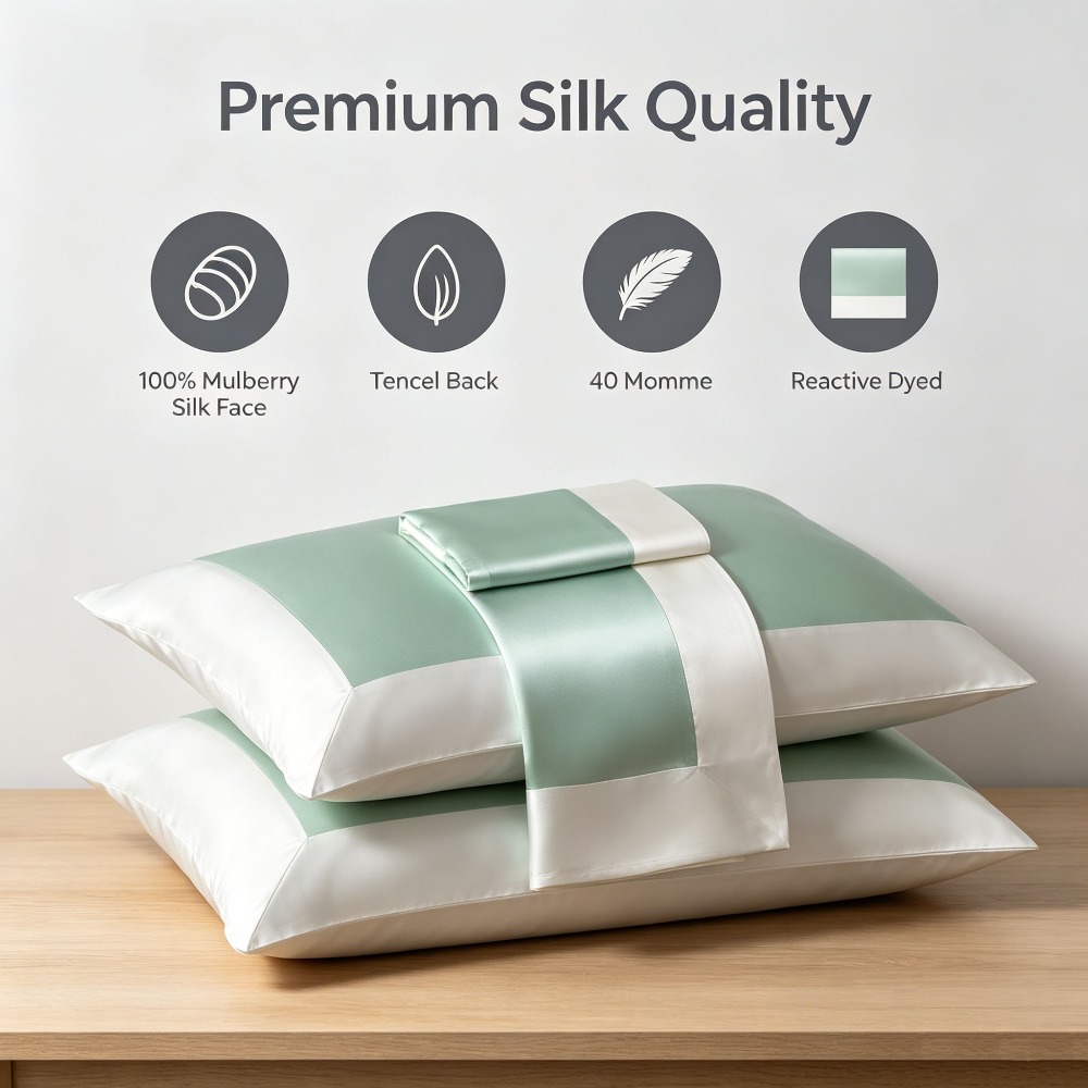 2 Pcs Mulberry Silk PillowCase - đánh giá và giá Home Improvement Business