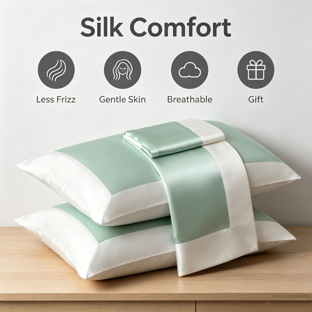 2 Pcs Mulberry Silk PillowCase - đánh giá và giá Home Improvement Business