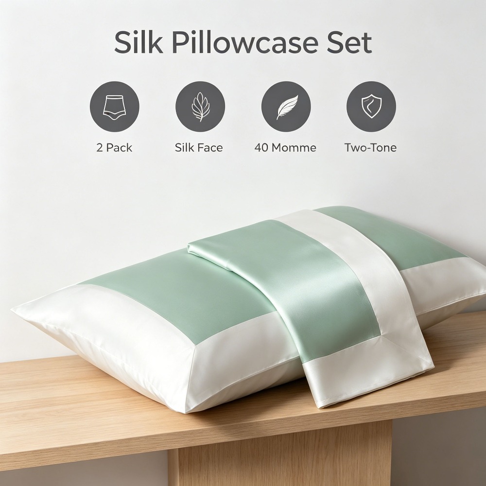 2 Pcs Mulberry Silk PillowCase - đánh giá và giá Home Improvement Business