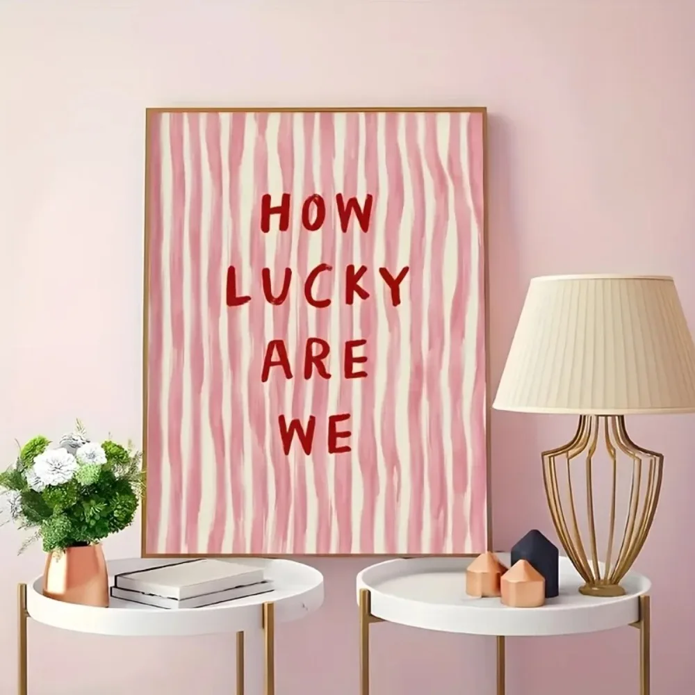 How Lucky Are We Pink Red Stri - đánh giá và giá Home Improvement Furniture
