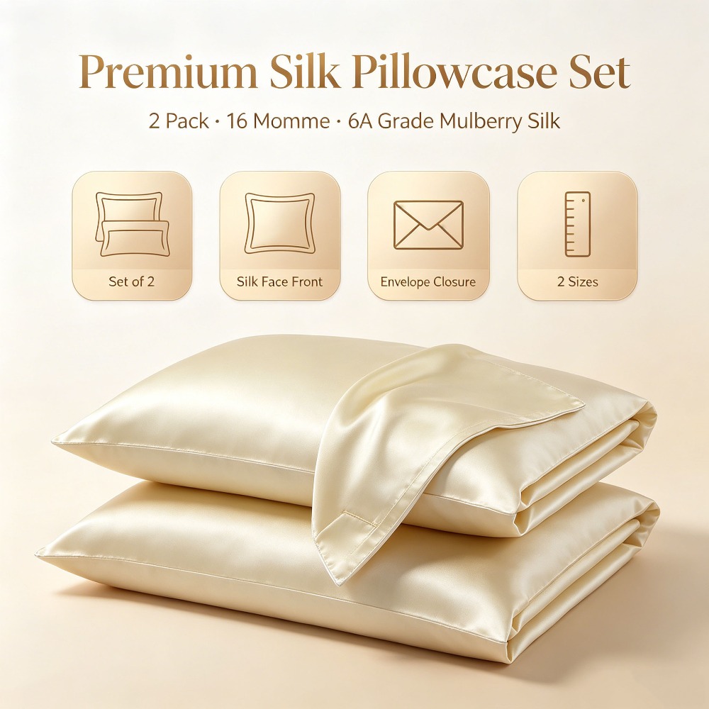 2 Pack 16 Momme Mulberry Silk  - đánh giá và giá Home Improvement Business