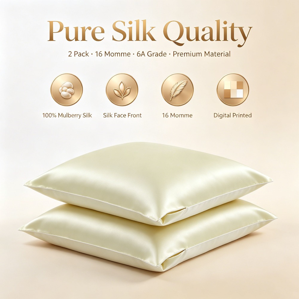 2 Pack 16 Momme Mulberry Silk  - đánh giá và giá Home Improvement Business