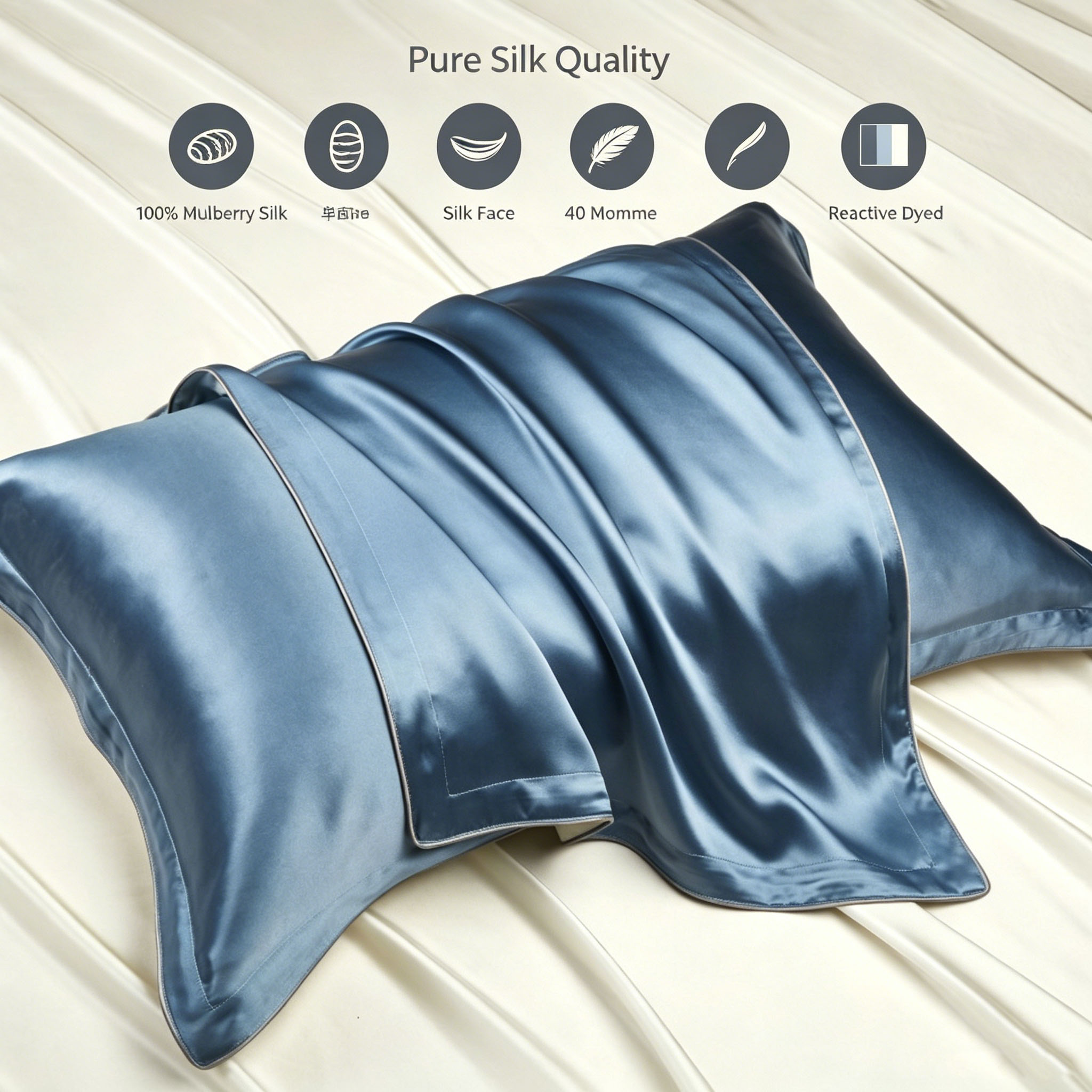 40 Momme Silk Pillowcase Front - đánh giá và giá Home Improvement Business