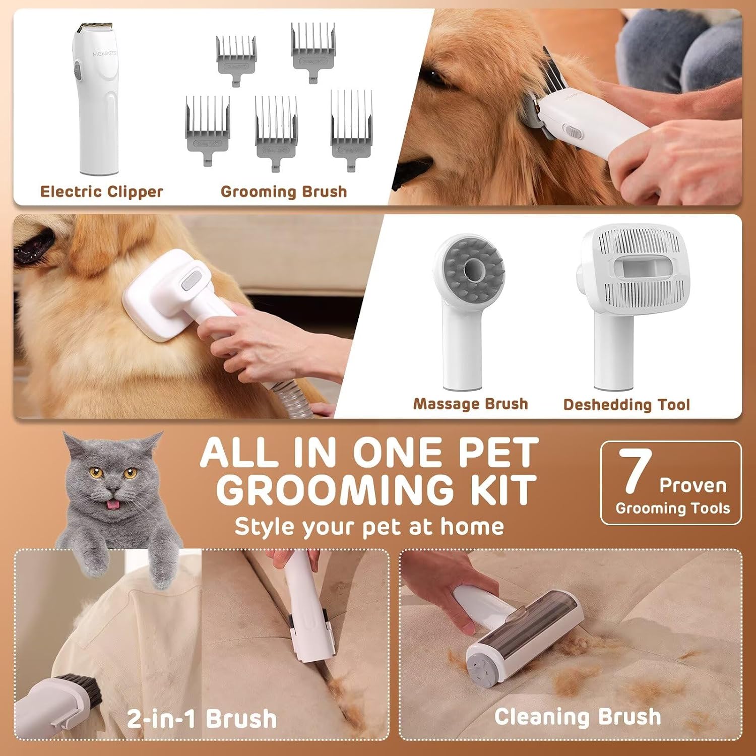 HEAPETS Dog Grooming Vacuum Ki - đánh giá và giá Home Improvement Guide